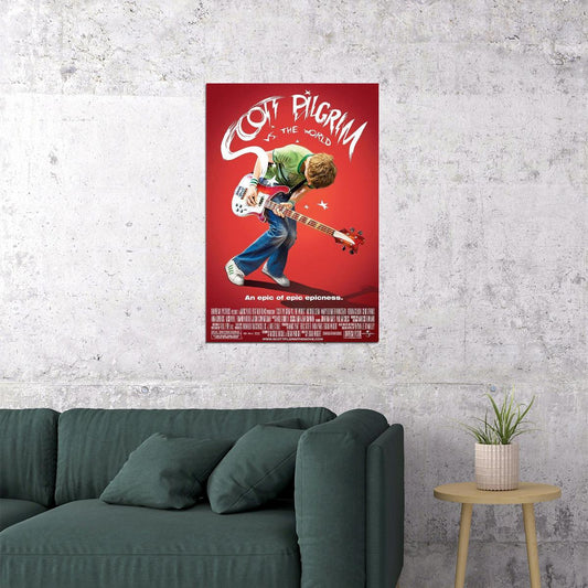 Scott Pilgrim Vs The World Action Comedy Movie Poster Wall Art Print Home Wall Decor - xonomax
