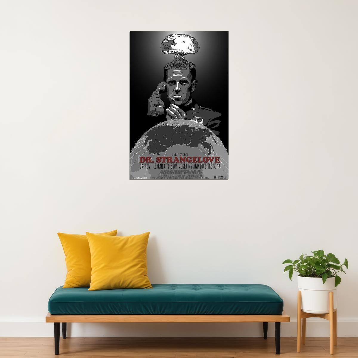 Dr Strangelove Comedy War Movie Cinema Film Poster Wall Art Print Home Wall Decor - xonomax