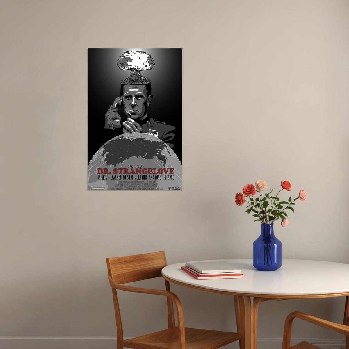 Dr Strangelove Comedy War Movie Cinema Film Poster Wall Art Print Home Wall Decor - xonomax
