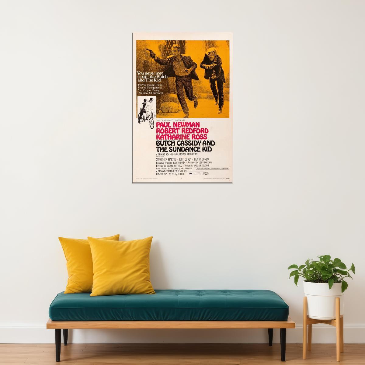 Butch Cassidy And The Sundance Kid Cinema Film De Poster Wall Art Print Home Wall Decor - xonomax