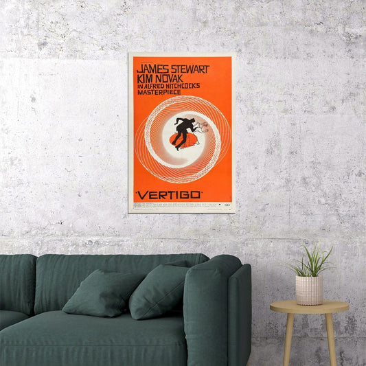 Vertigo Mystery Thriller Classic Movie Film Poster Wall Art Print Home Wall Decor - xonomax