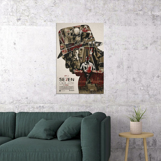 Se7en Crime Dram Movie Classic 90's Film Poster Wall Art Print Home Wall Decor - xonomax