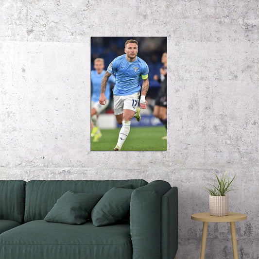 Ciro Immobile Lazio Football Soccer Athlete Sports Poster Wall Art Print Home Wall Decor - xonomax