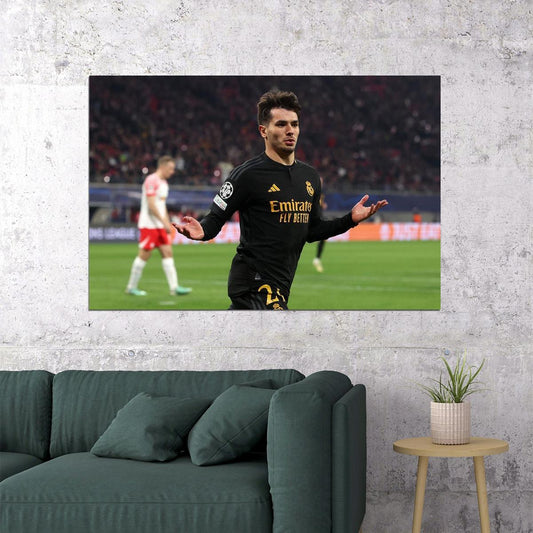 Brahim Diaz Real Madrid Football Soccer Athlete Sport Poster Wall Art Print Home Wall Decor - xonomax