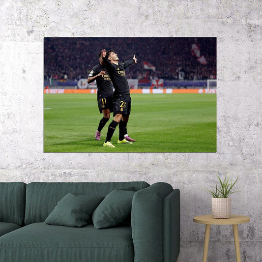 Brahim Diaz Real Madrid Football Soccer Player Sport Poster Wall Art Print Home Wall Decor - xonomax