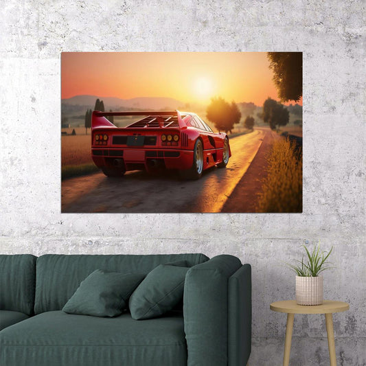 Super Car Sports Car Landscape Luxury Car Poster Wall Art Print Home Wall Decor - xonomax