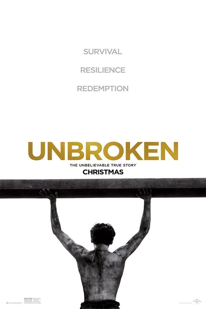 Unbroken Biography Drama Classic Movie Cinema Film Poster Wall Art Print Home Wall Decor