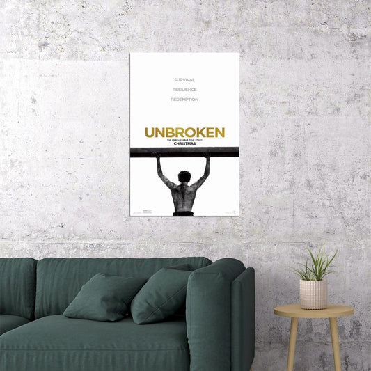 Unbroken Biography Drama Classic Movie Cinema Film Poster Wall Art Print Home Wall Decor - xonomax