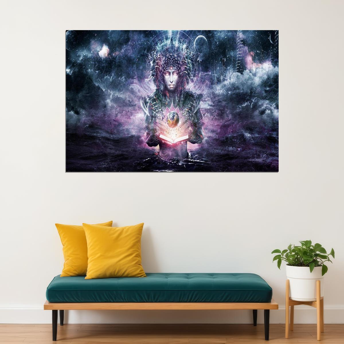 Budda Psychedelic Trippy Abstract Poster Wall Art Print Home Wall Decor - xonomax
