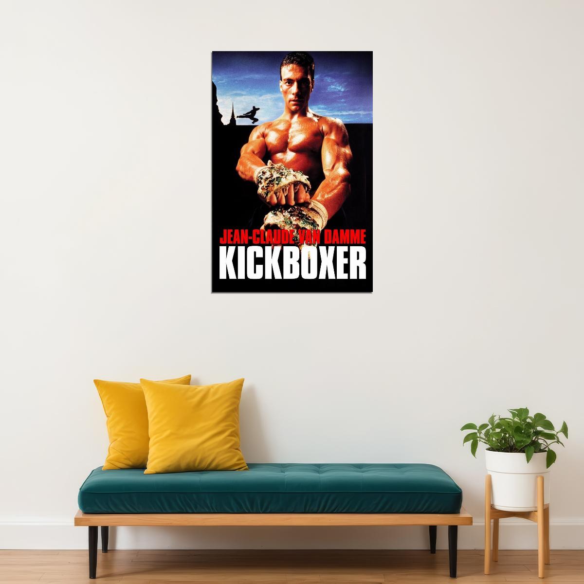 Jean Claude Van Damme Kickboxer Thriller Movie Film Poster Wall Art Print Home Wall Decor