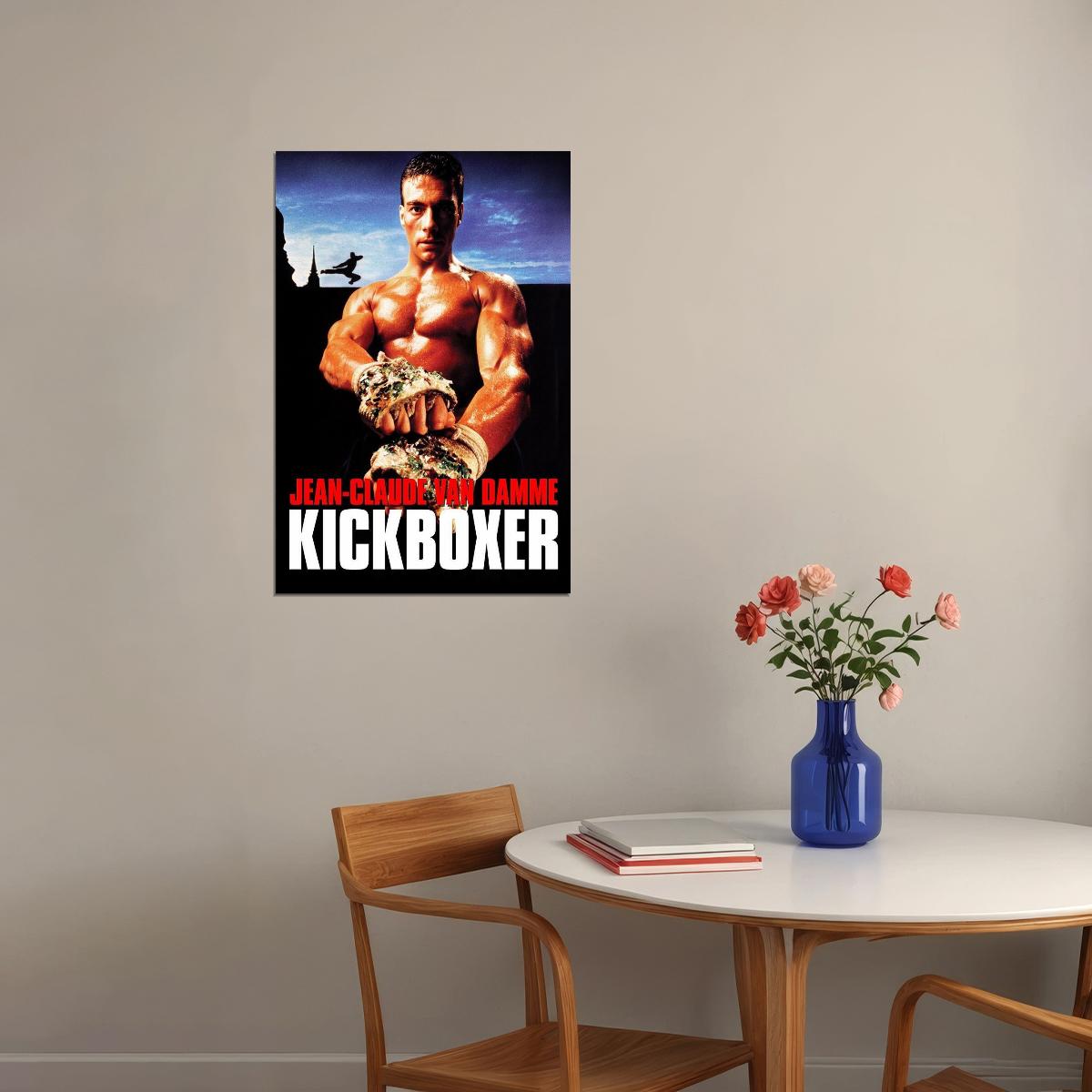 Jean Claude Van Damme Kickboxer Thriller Movie Film Poster Wall Art Print Home Wall Decor
