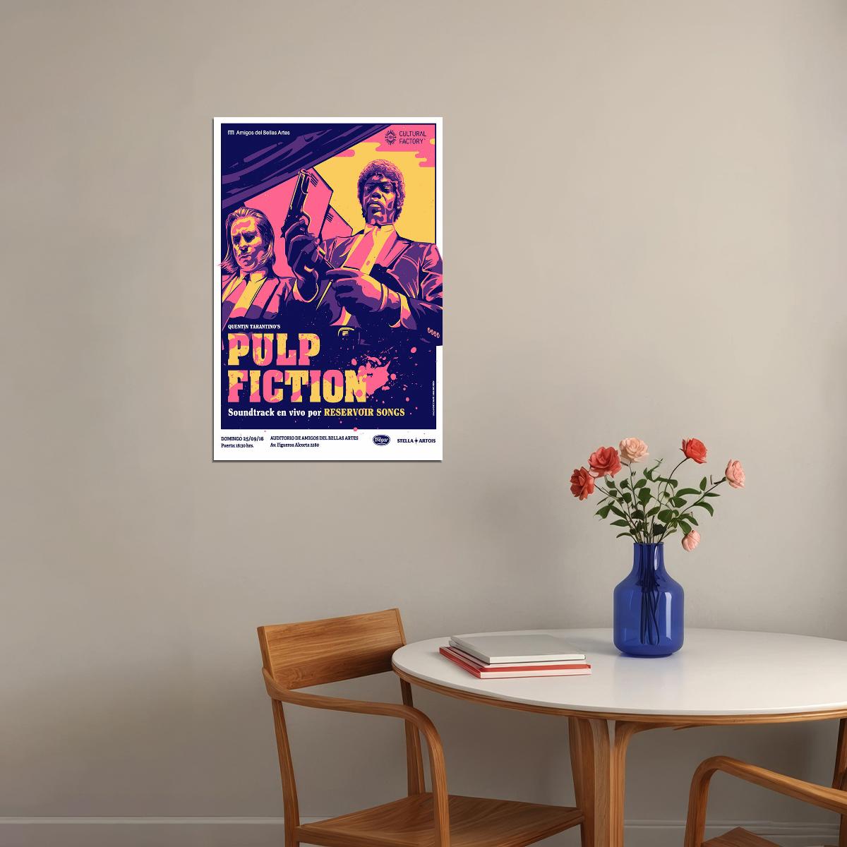 Pulp Fiction Drama Crime Classic Movie Cinema Film Poster Wall Art Print Home Wall Decor - xonomax