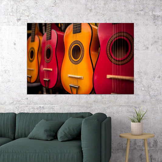Guitar Musician Music Instrument Artist Poster Wall Art Print Home Wall Decor - xonomax