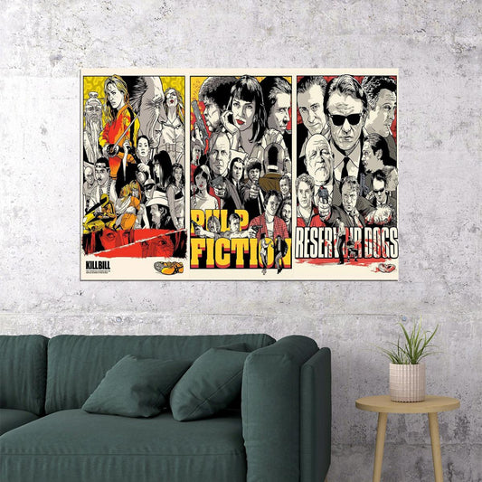 Pulp Fiction Drama Crime Classic Movie Cinema Film Poster Wall Art Print Home Wall Decor - xonomax