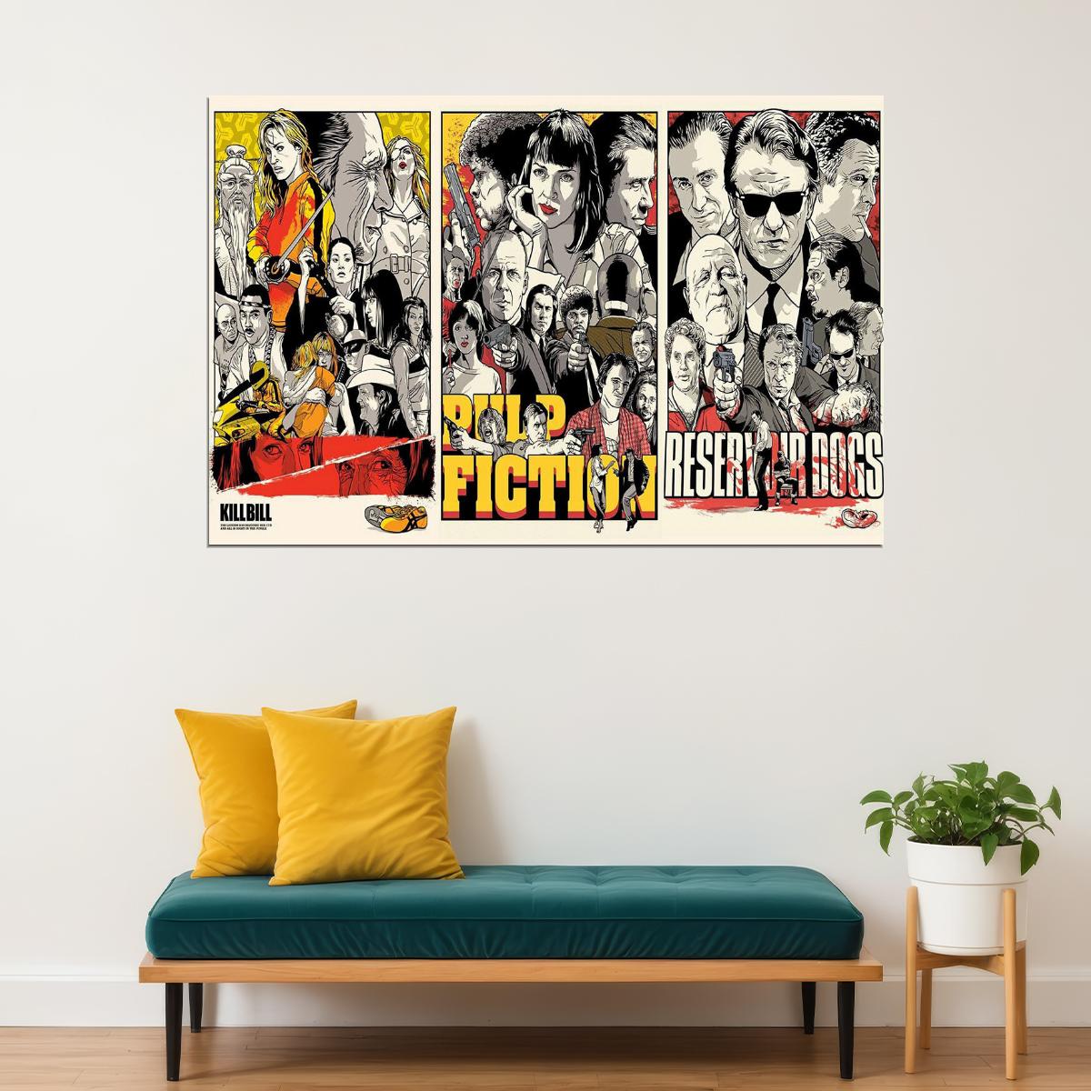 Pulp Fiction Drama Crime Classic Movie Cinema Film Poster Wall Art Print Home Wall Decor - xonomax