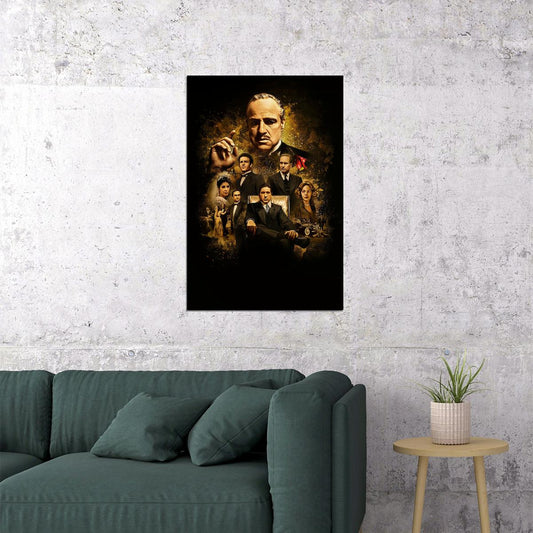 The Godfather Crime Drama Classic Movie Poster Wall Art Print Home Wall Decor - xonomax