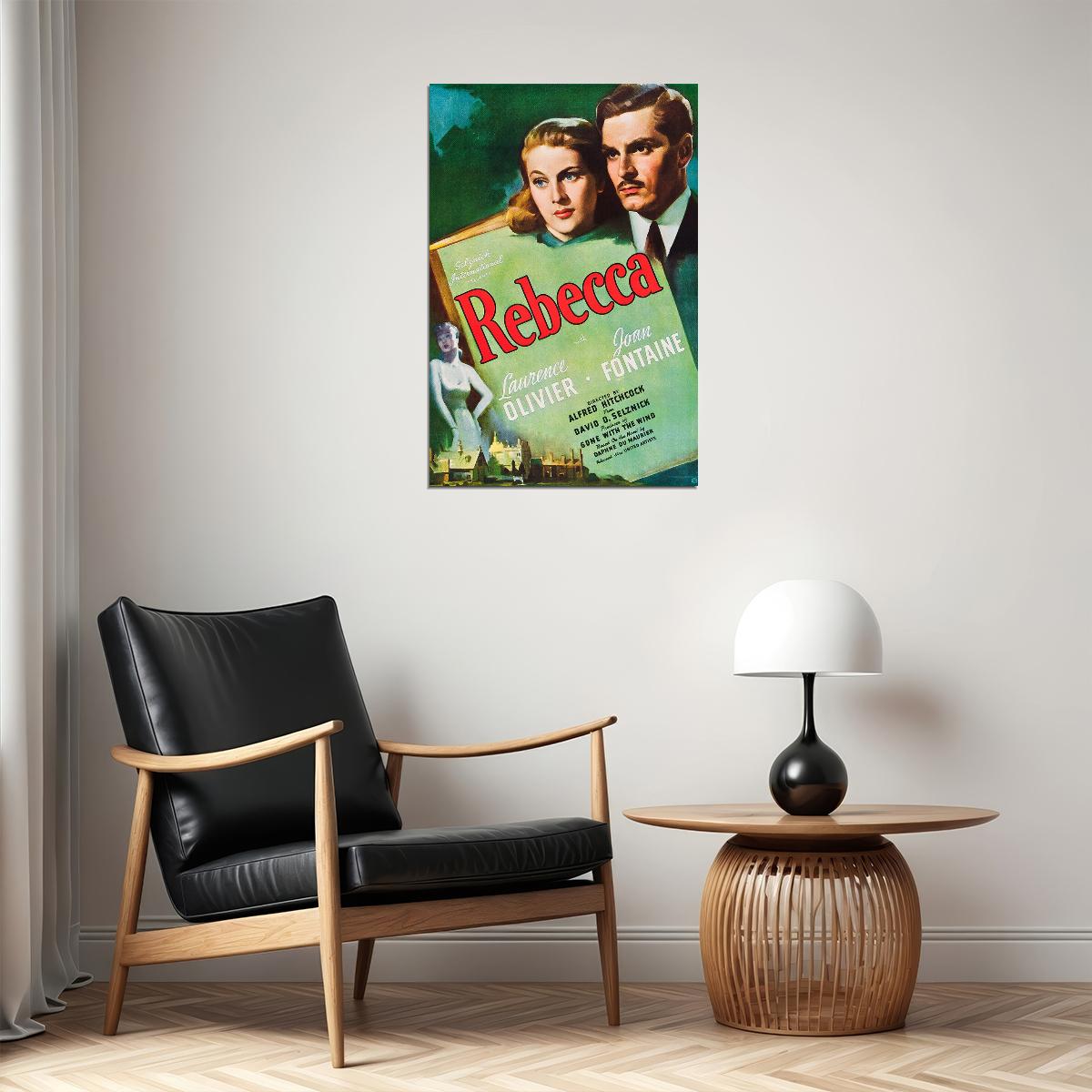 Rebecca Drama Mystery Classic Movie Film Noir Poster Wall Art Print Home Wall Decor - xonomax