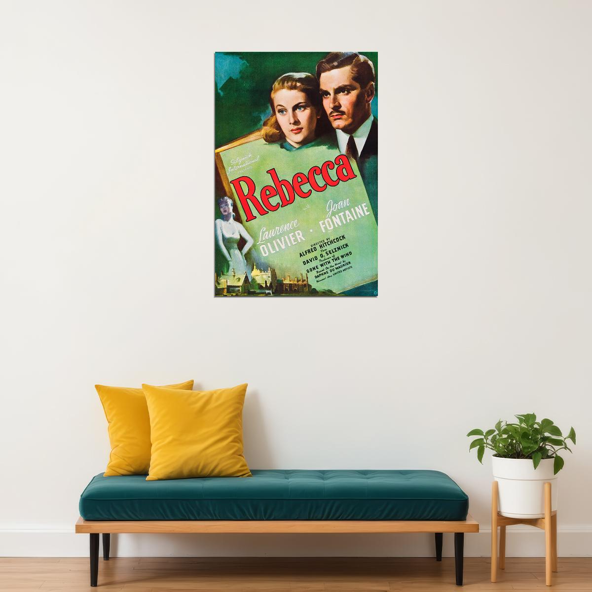 Rebecca Drama Mystery Classic Movie Film Noir Poster Wall Art Print Home Wall Decor - xonomax