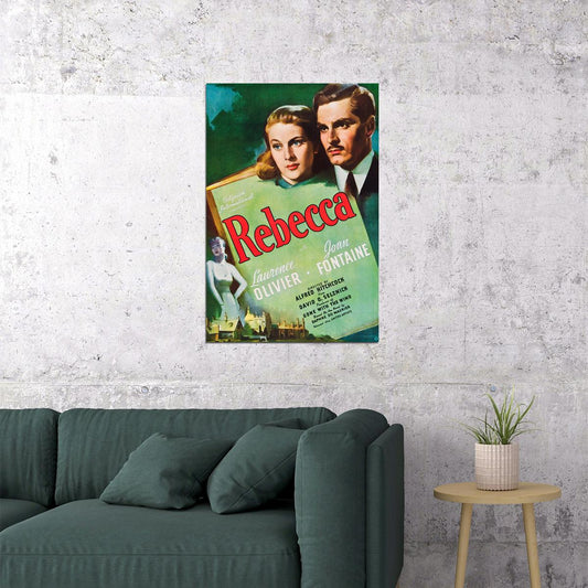Rebecca Drama Mystery Classic Movie Film Noir Poster Wall Art Print Home Wall Decor - xonomax