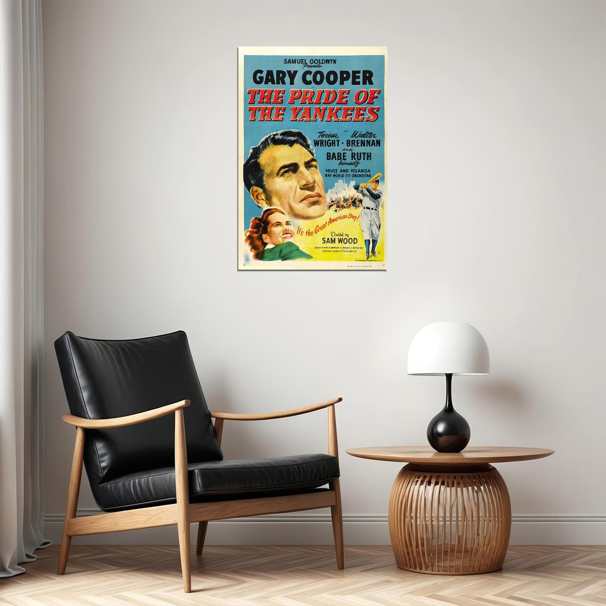 The Pride Of The Yankees Biography Sports Film Movie Poster Wall Art Print Home Wall Decor - xonomax