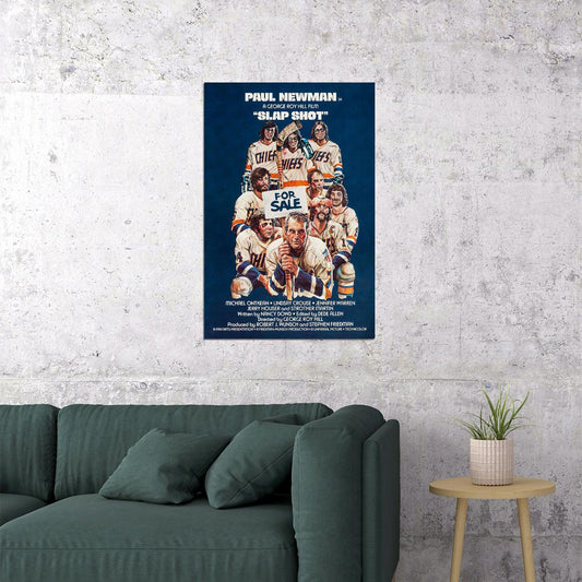 Slap Shot 1977 Drama Comedy Sports Cinema Film Movie Poster Wall Art Print Home Wall Decor - xonomax