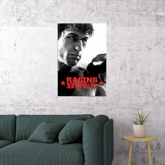 Raging Bull Biography Drama Sports Cinema Film Movie Poster Wall Art Print Home Wall Decor - xonomax