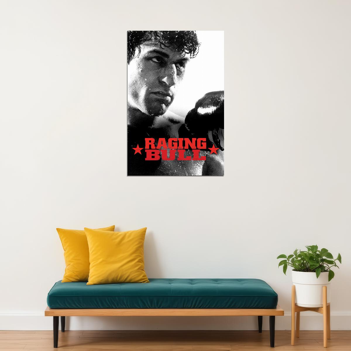 Raging Bull Biography Drama Sports Cinema Film Movie Poster Wall Art Print Home Wall Decor - xonomax