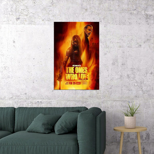 The Walking Dead: The Ones Who Live Thriller Tv Series Poster Wall Art Print Home Wall Decor - xonomax