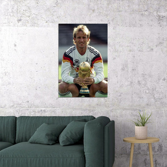 Andreas Brehme Football Player Germany Jersey Coach Poster Wall Art Print Home Wall Decor - xonomax