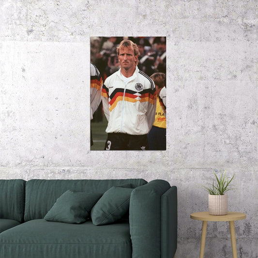 Andreas Brehme Football Player Germany Jersey Sport Poster Wall Art Print Home Wall Decor - xonomax