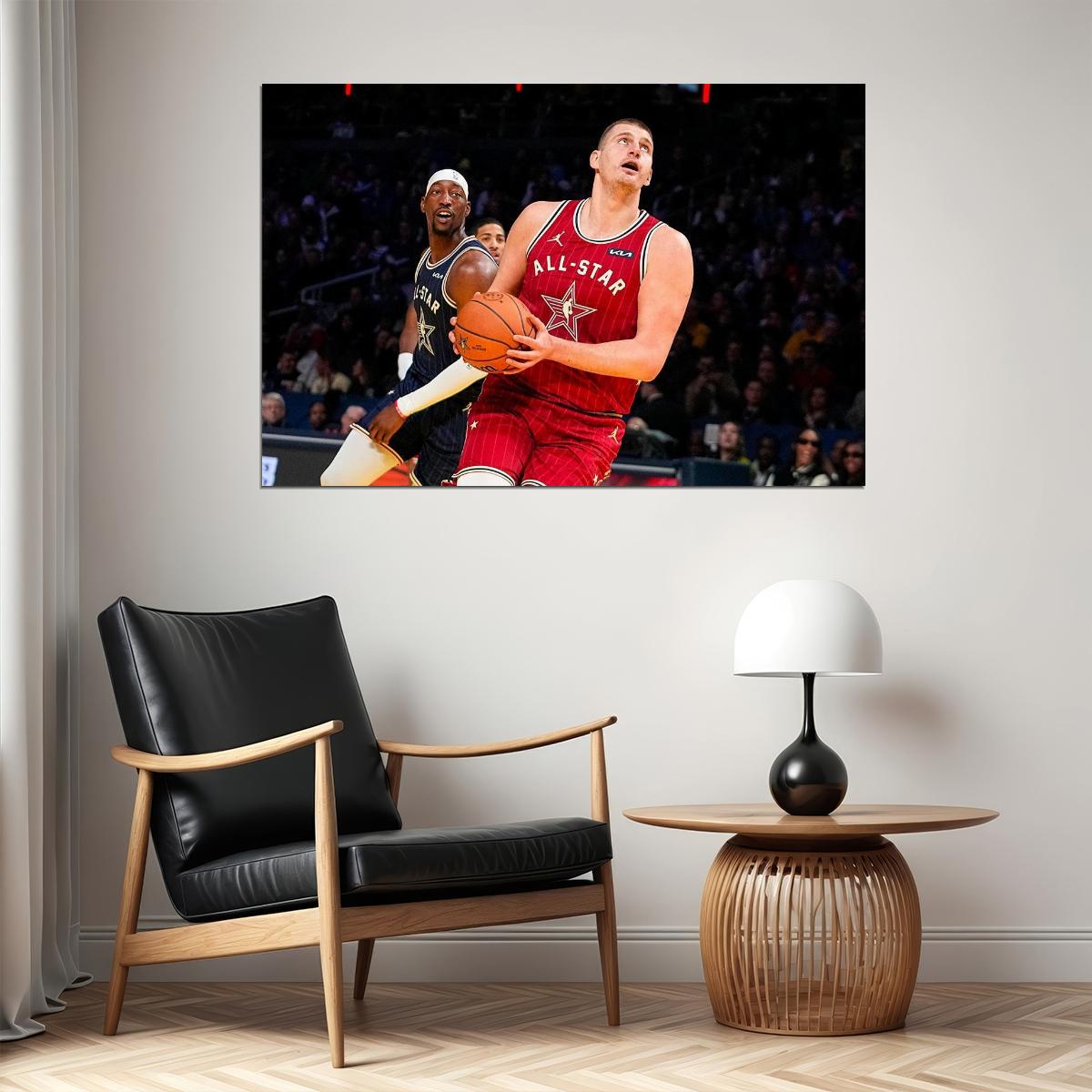 Nikola Jokic Serbian Basketball Player Stars Match Poster Wall Art Print Home Wall Decor - xonomax