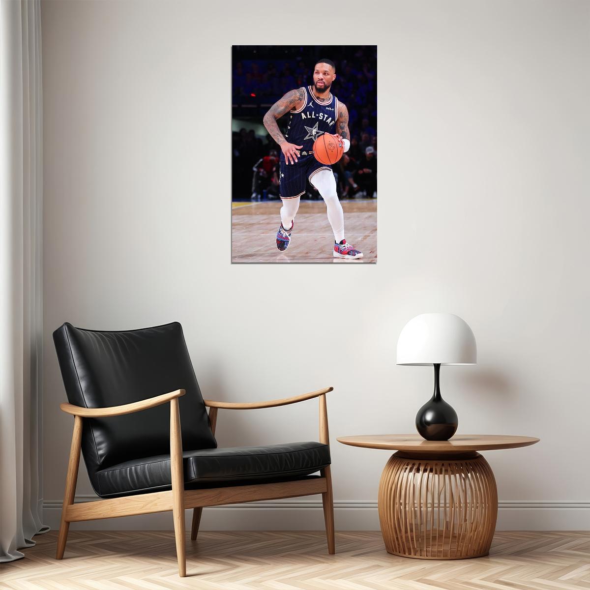 Damian Lillard American Basketball Player Stars Match Poster Wall Art Print Home Wall Decor - xonomax