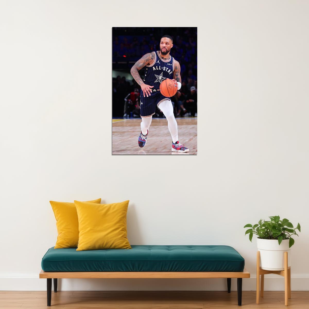 Damian Lillard American Basketball Player Stars Match Poster Wall Art Print Home Wall Decor - xonomax