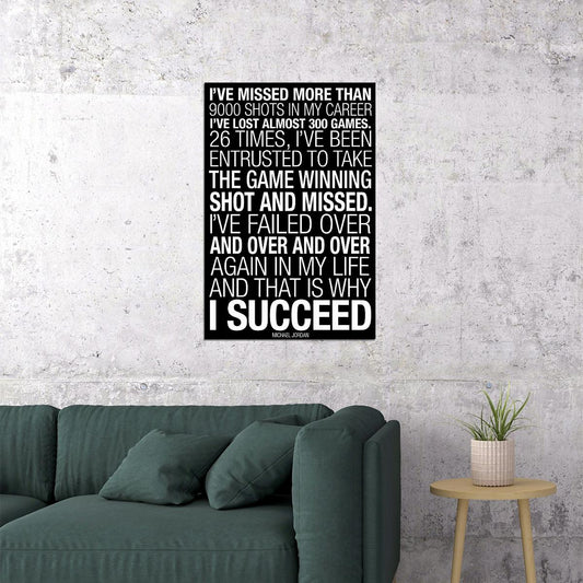 Inspirational Succeed Quotes Motivational Saying Poster Wall Art Print Home Wall Decor - xonomax