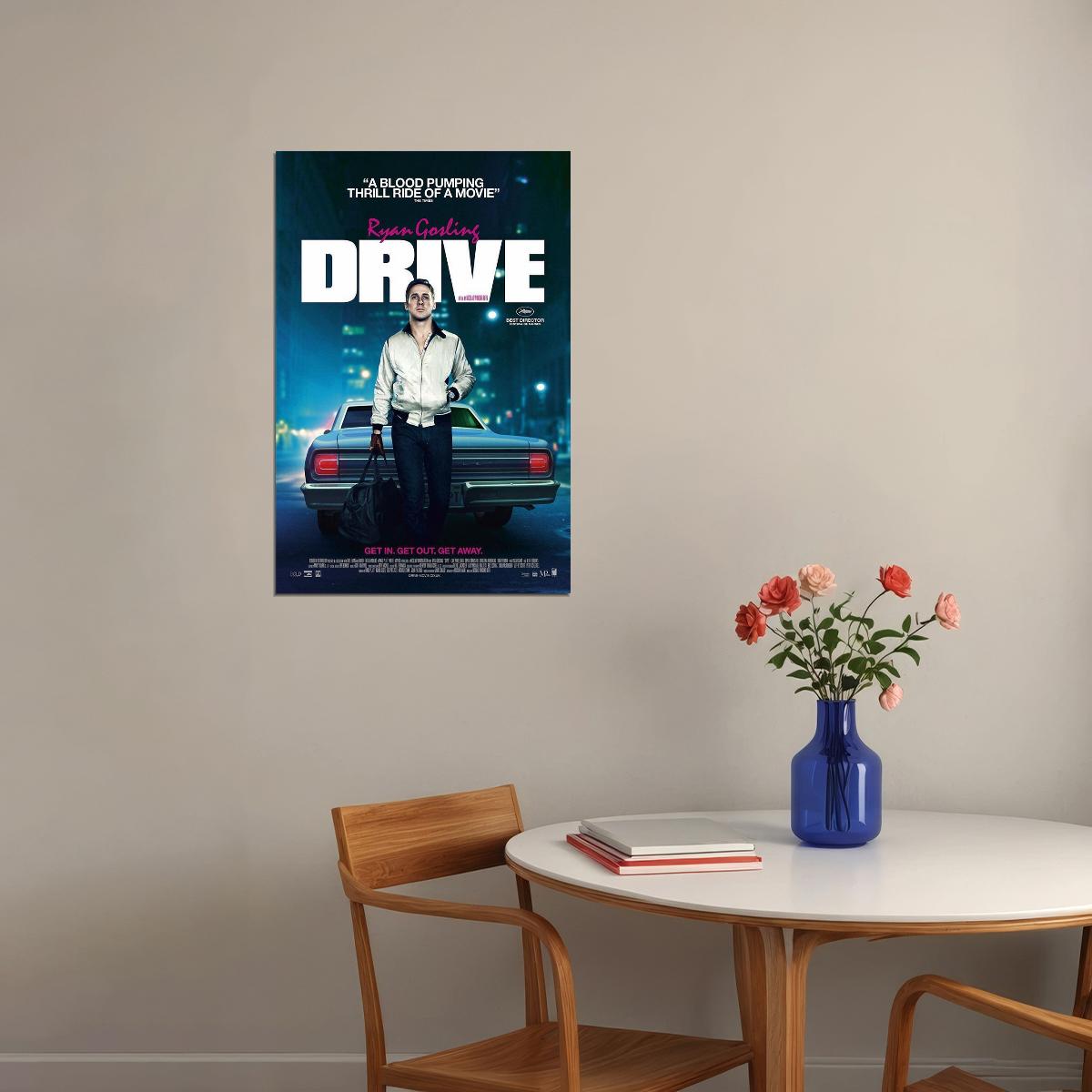 Drive Action Drama Movie Cinema Film Poster Wall Art Print Home Wall Decor - xonomax