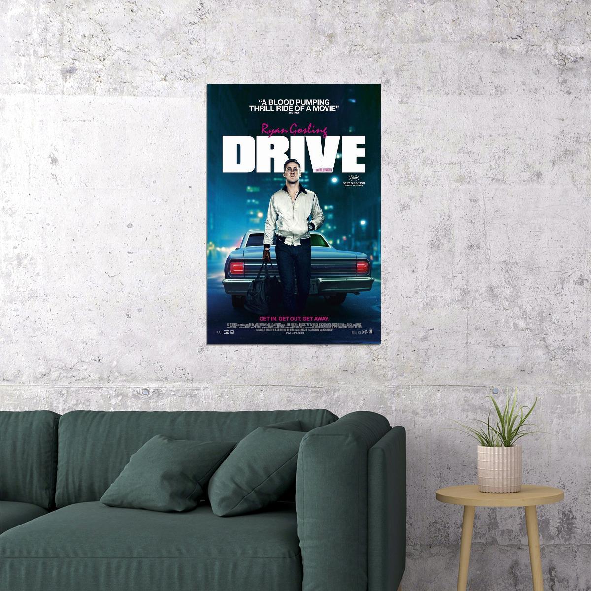 Drive Action Drama Movie Cinema Film Poster Wall Art Print Home Wall Decor - xonomax