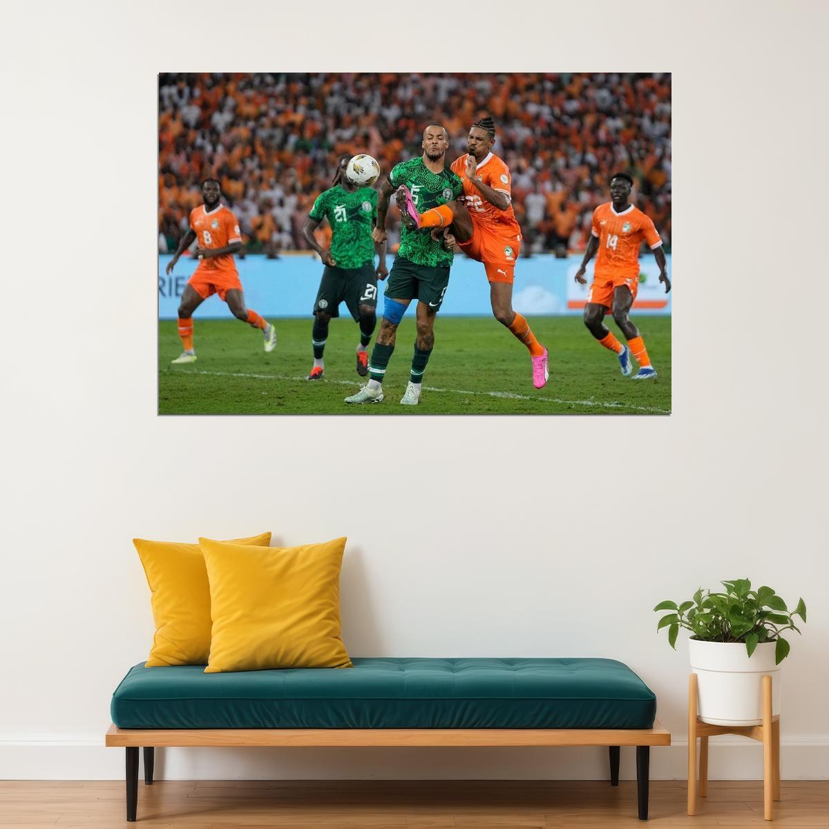 Sebastien Haller Ivory Coast National Team Player Champions Poster Wall Art Print Home Wall Decor - xonomax