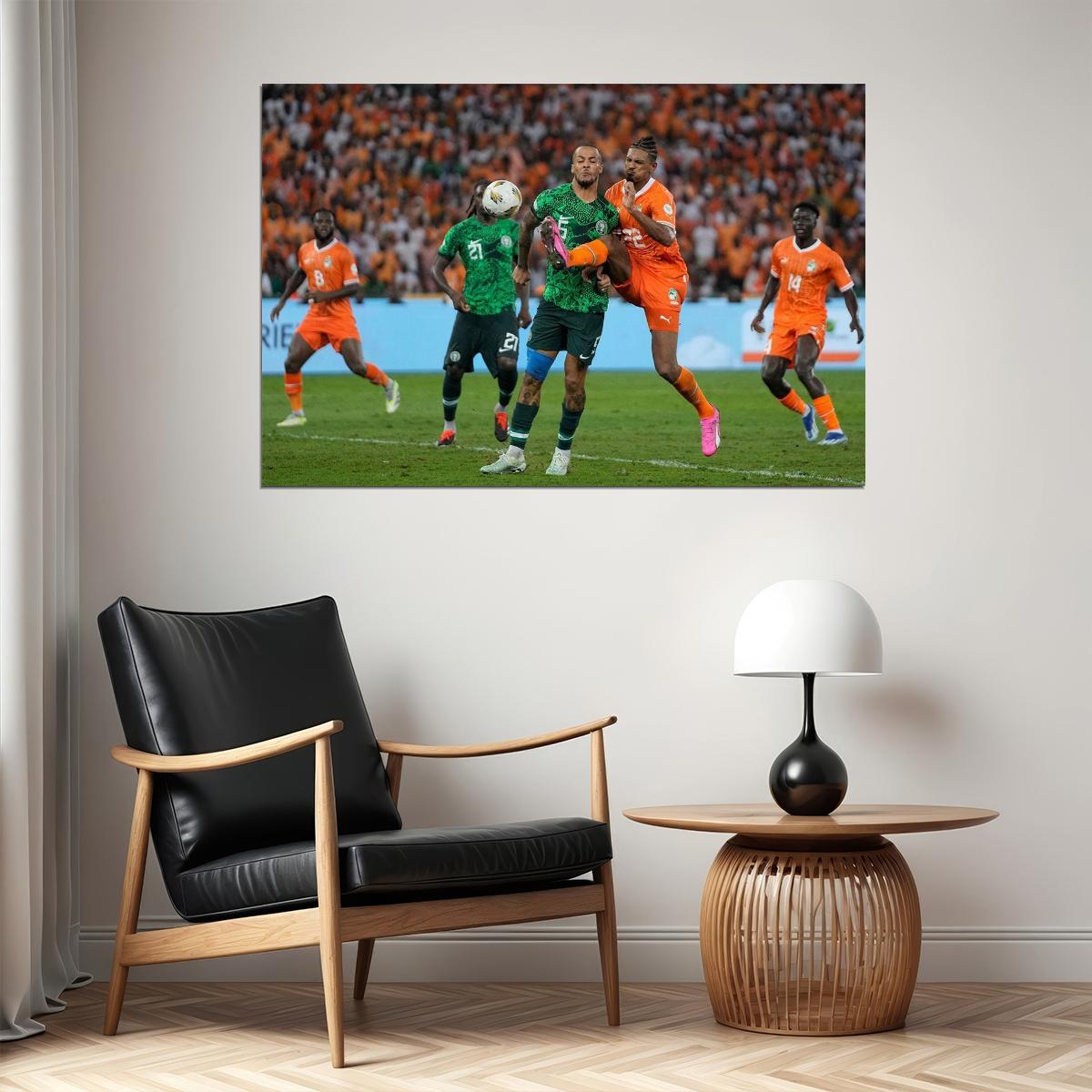Sebastien Haller Ivory Coast National Team Player Champions Poster Wall Art Print Home Wall Decor - xonomax