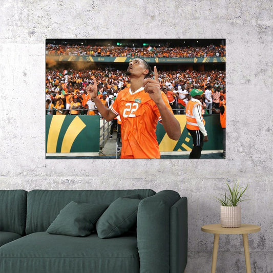 Sebastien Haller Ivory Coast Athlete Africa Champions Poster Wall Art Print Home Wall Decor - xonomax