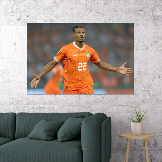 Sebastien Haller Ivory Coast Player Africa Champions Poster Wall Art Print Home Wall Decor - xonomax