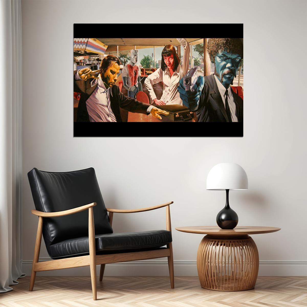 Pulp Fiction Classic Movie Action Crime Excitement Poster Wall Art Print Home Wall Decor - xonomax