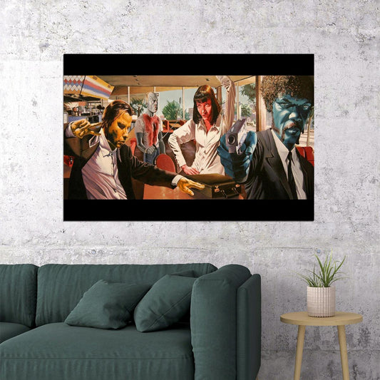 Pulp Fiction Classic Movie Action Crime Excitement Poster Wall Art Print Home Wall Decor - xonomax