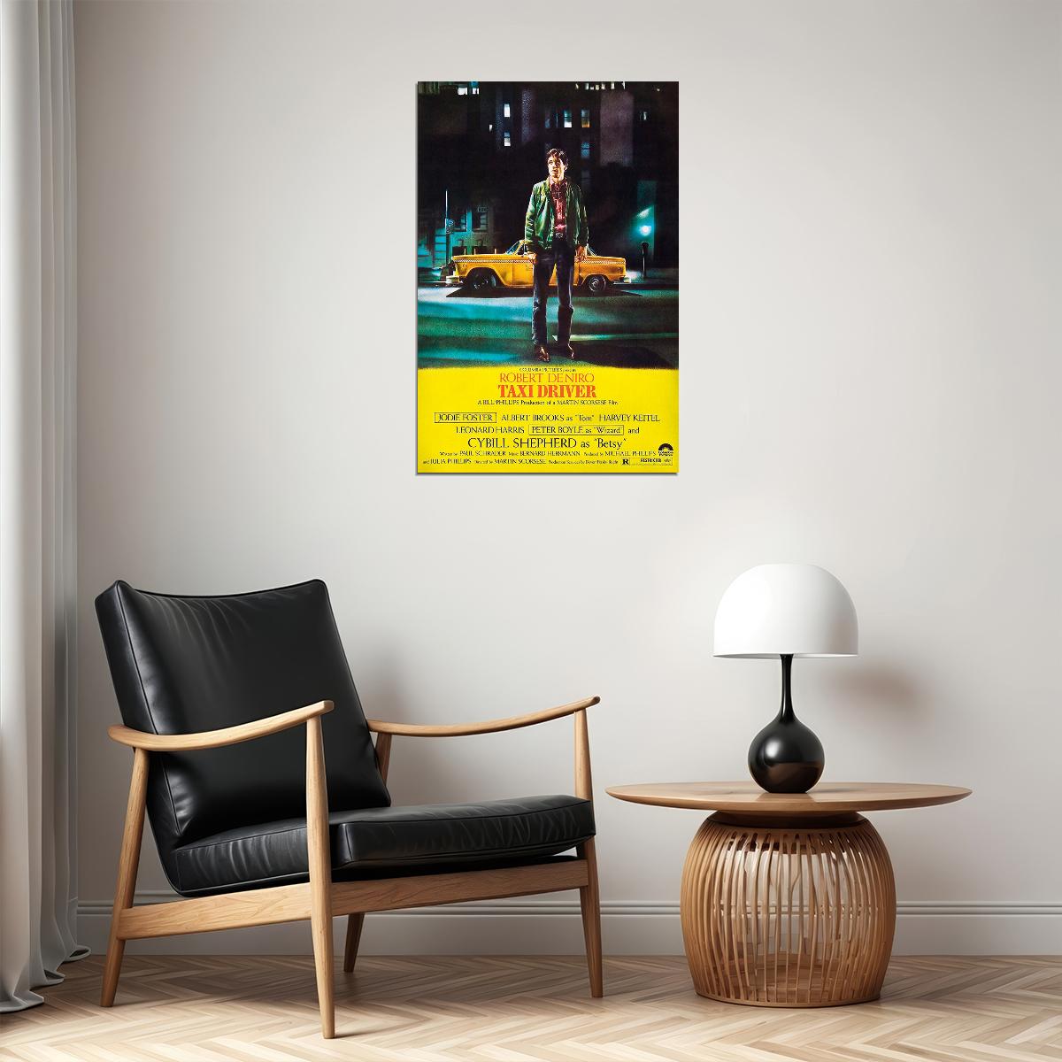 Taxi Driver 1976 Movie Crime Drama Action Poster Wall Art Print Home Wall Decor - xonomax
