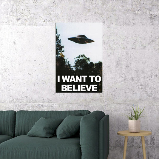 The X-files I Want To Believe Movie Drama Horror Crime Poster Wall Art Print Home Wall Decor - xonomax