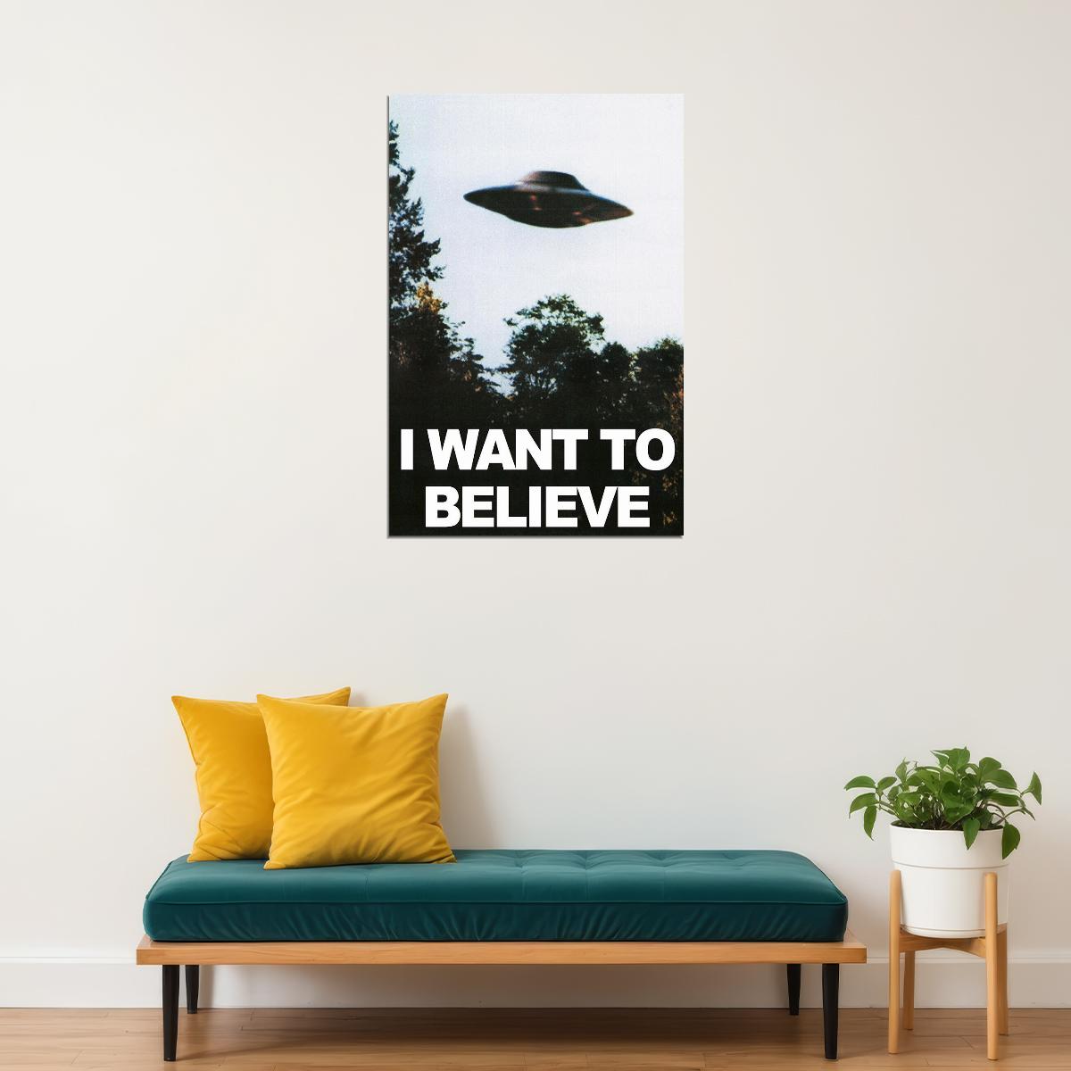 The X-files I Want To Believe Movie Drama Horror Crime Poster Wall Art Print Home Wall Decor - xonomax