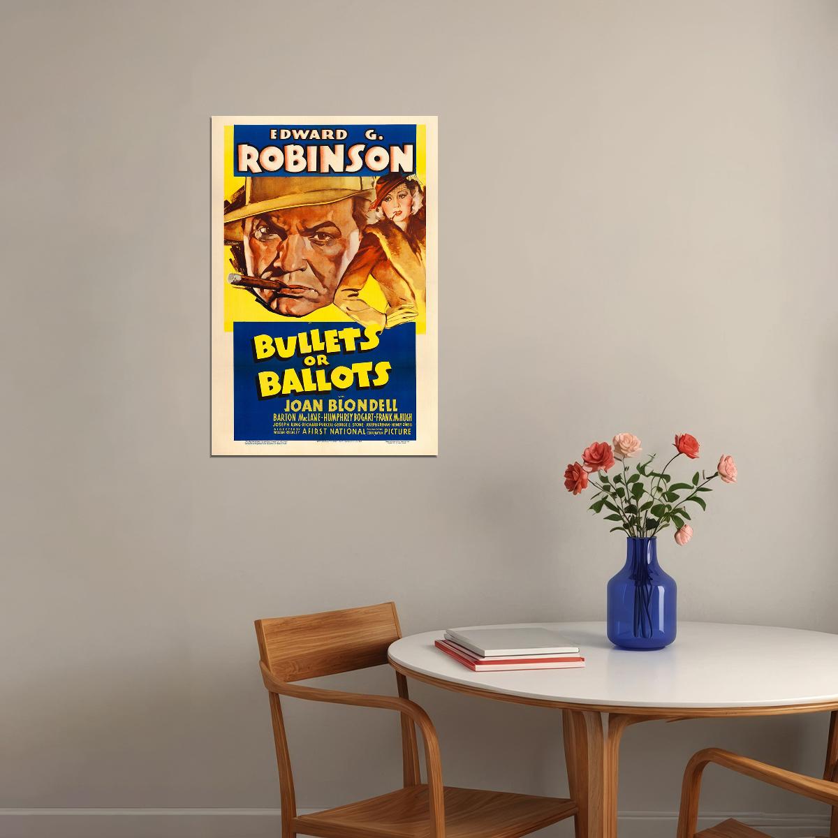Bullets Or Ballots Movie Crime Drama Film Noir Poster Wall Art Print Home Wall Decor - xonomax