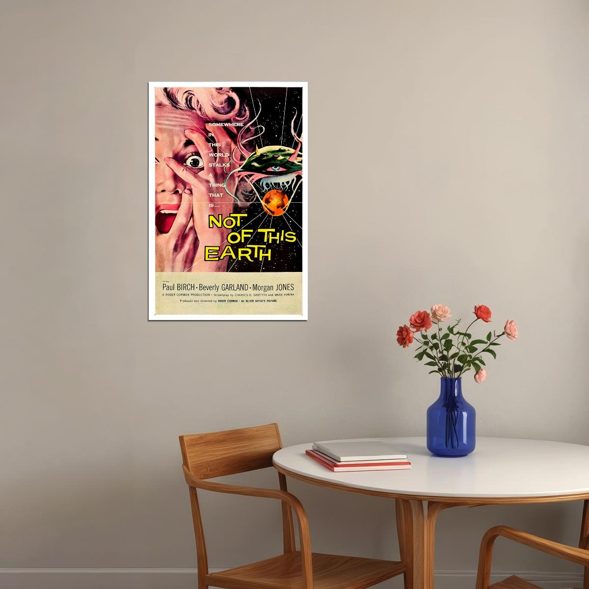 Not Of This Earth Movie Horror Science Fiction Action Poster Wall Art Print Home Wall Decor - xonomax