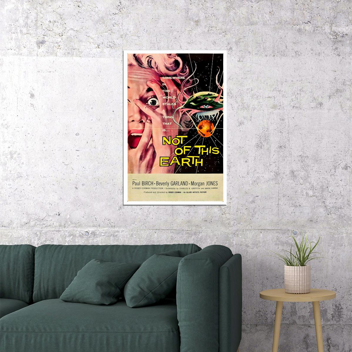 Not Of This Earth Movie Horror Science Fiction Action Poster Wall Art Print Home Wall Decor - xonomax