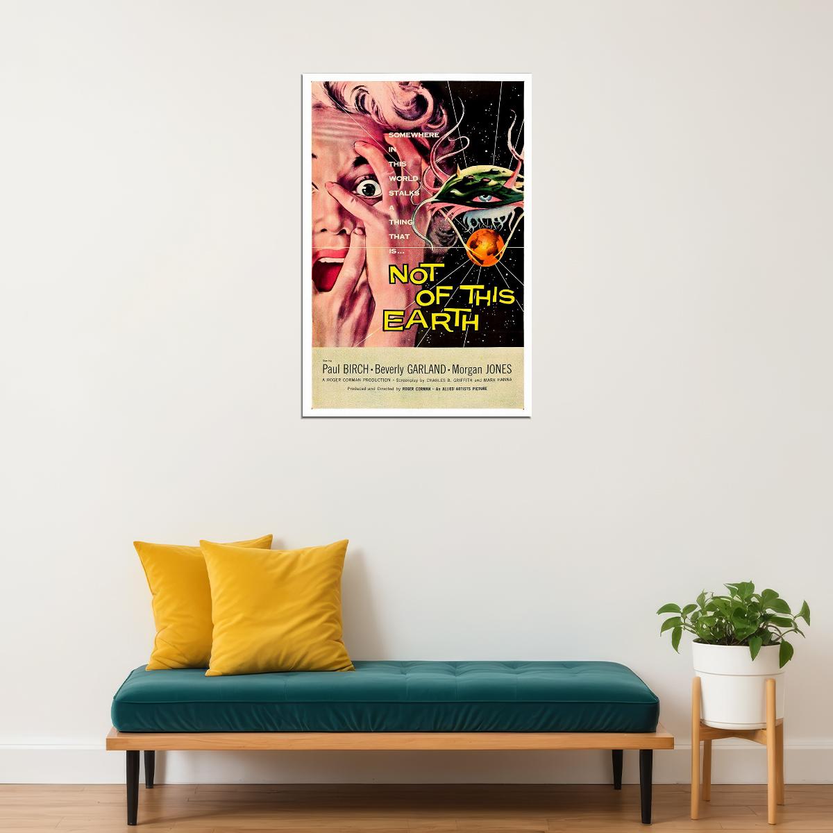Not Of This Earth Movie Horror Science Fiction Action Poster Wall Art Print Home Wall Decor - xonomax