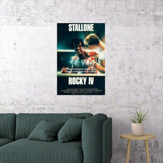 Rocky Iv Drama Sports Fight Movie Hot Film Poster Wall Art Print Home Wall Decor - xonomax